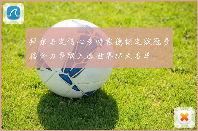 拜尔坚定信心多特蒙德锁定欧冠资格全力争取入选世界杯大名单