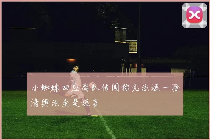 小蜘蛛回应离队传闻称无法逐一澄清舆论全是谎言